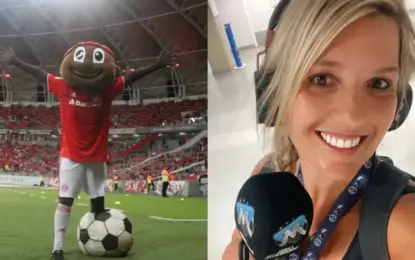 Una periodista denunció por acoso sexual a la mascota del Inter de Porto Alegre: las imágenes que compartió en las redes sociales