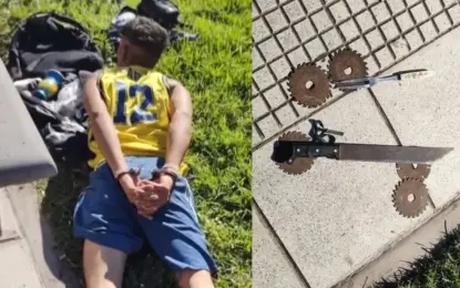 “Soy Dios y voy a matar al Presidente”: un hombre quiso entrar a la Casa Rosada con un machete y fue detenido