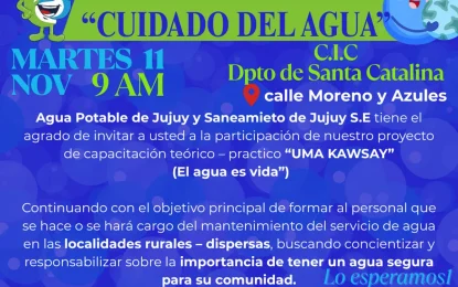 Nueva Jornada de Capacitación para el Manejo Eficiente del Agua Potable en Santa Catalina