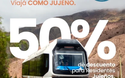 Tren Solar: «Orgullo Jujeño» sigue vigente con pasajes a mitad de precio para residentes