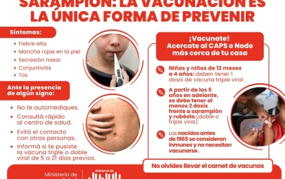 La vacunación es la única forma de prevenir el sarampión
