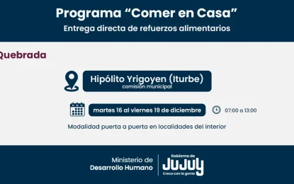 Comer en Casa: se entregarán unidades alimentarias en Quebrada y Puna
