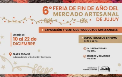 Sexta Feria de Fin de Año del Mercado Artesanal: celebración de la creatividad jujeña