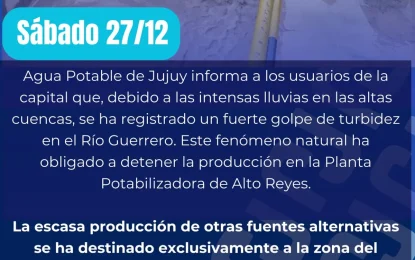 Cuatro barrios afectados por altos niveles de turbiedad en el Río Guerrero