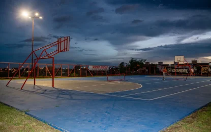 Inauguraron el renovado polideportivo en 76 Viviendas, Alto Comedero