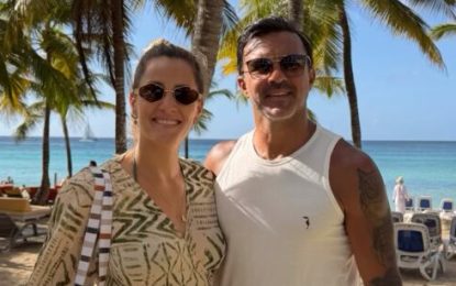 Las vacaciones familiares de Mica Viciconte y Fabián Cubero en las paradisíacas playas del Caribe