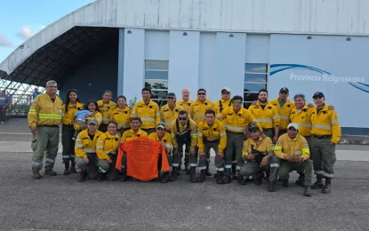 Valorable trabajo de brigadistas jujeños en Chubut