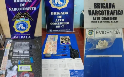 Narcomenudeo en Jujuy: 27 detenidos y más de 1.500 dosis de droga secuestradas