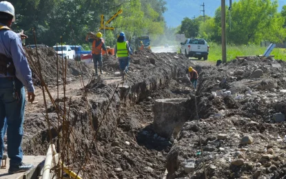Vialidad Provincial ejecuta obras de alcantarillas en la Ruta Provincial 4