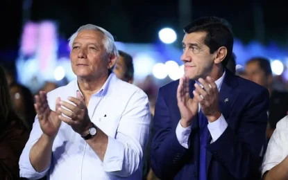 Carlos Sadir acompañó las honras a San José en Perico