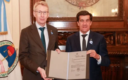 Sadir recibió al embajador del Reino de Suecia en la Argentina