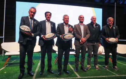 Sadir participó de la presentación oficial del test match entre Los Pumas y Australia que se jugará en Jujuy