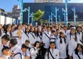 94 estudiantes jujeños prometieron a la Bandera Nacional de la Libertad Civil en el Cabildo histórico