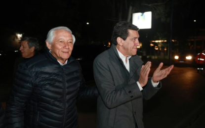 Sadir puso en marcha obras para mejorar la iluminación y seguridad en un sector estratégico de Perico