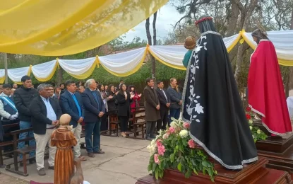 Sadir participó de las fiestas patronales de Los Lapachos y recorrió obras en la zona