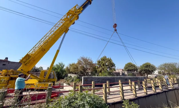 Puente Snopek: logro de etapa clave en las obras en Alto Comedero
